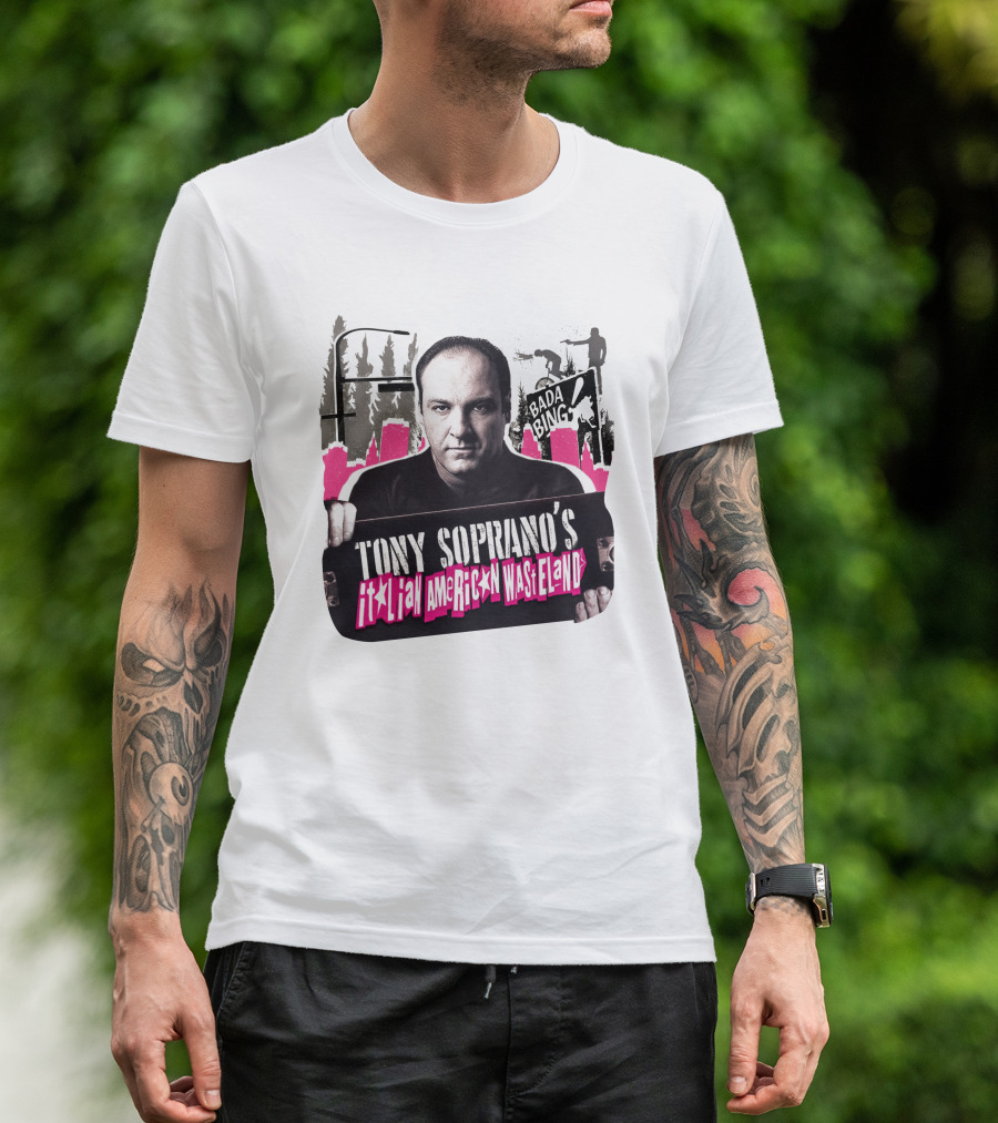 Tony Soprano's Italian American Wasteland Bada Bing Skateboarding Scene T-Shirt