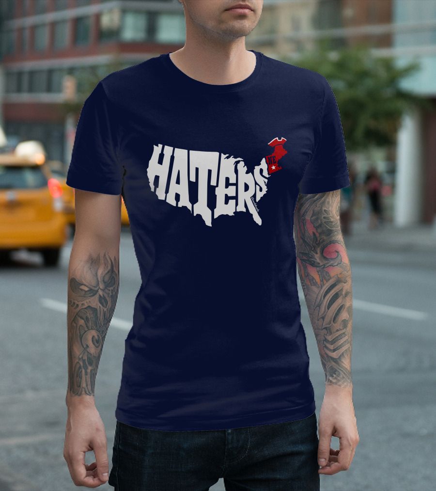 Haters New England Patriots Map T-Shirt