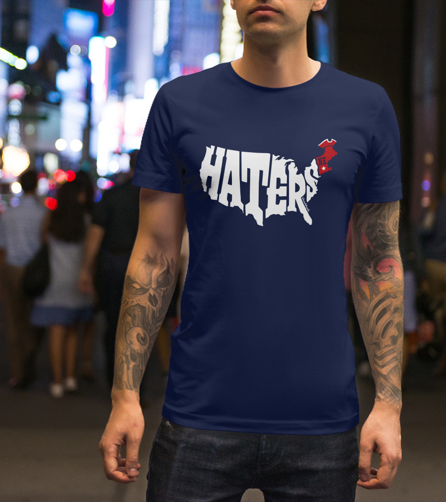 Haters New England Patriots Map T-Shirt
