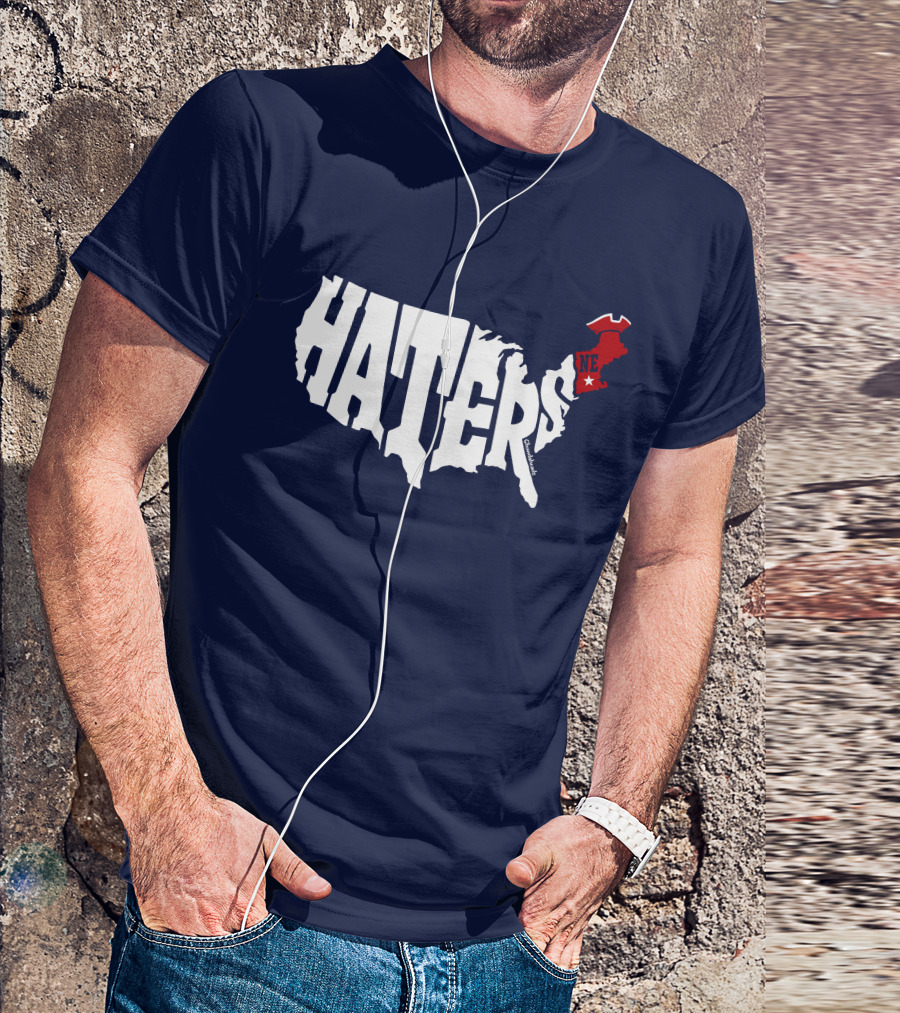 Haters New England Patriots Map T-Shirt