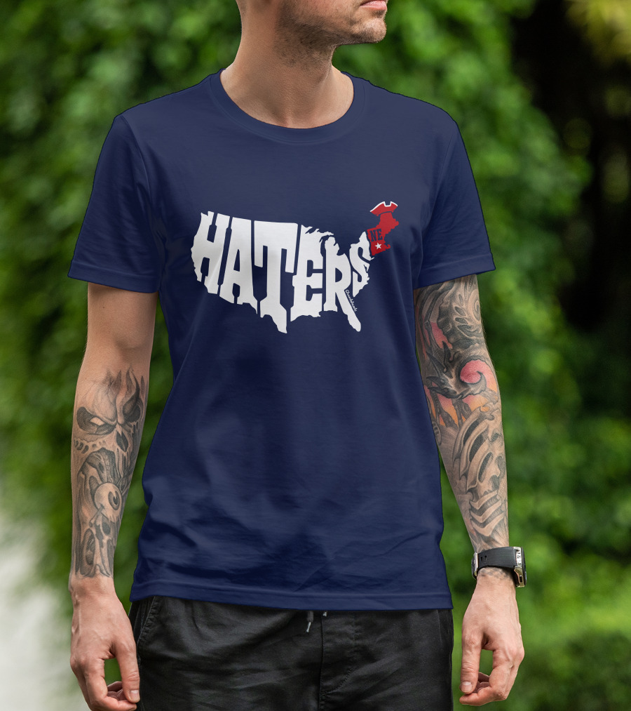 Haters New England Patriots Map T-Shirt