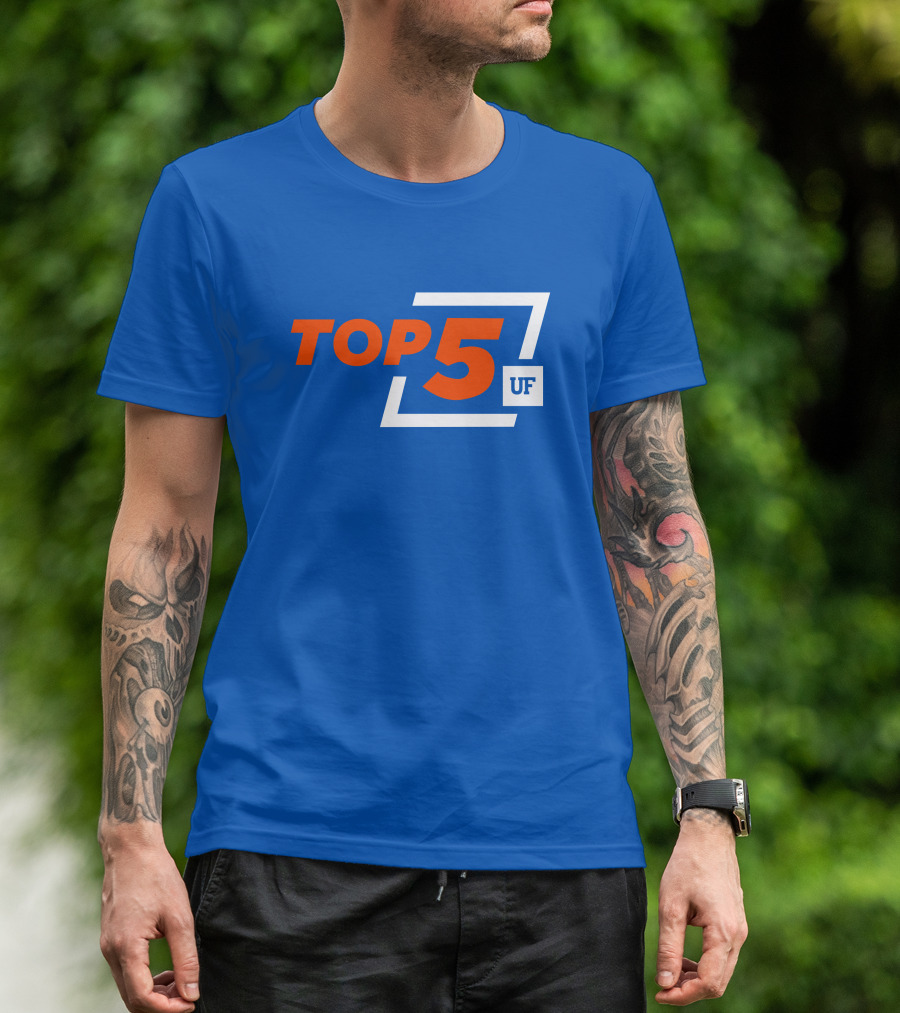 Top 5 UF University Florida Gators Elite Ranking Achievement T-Shirt