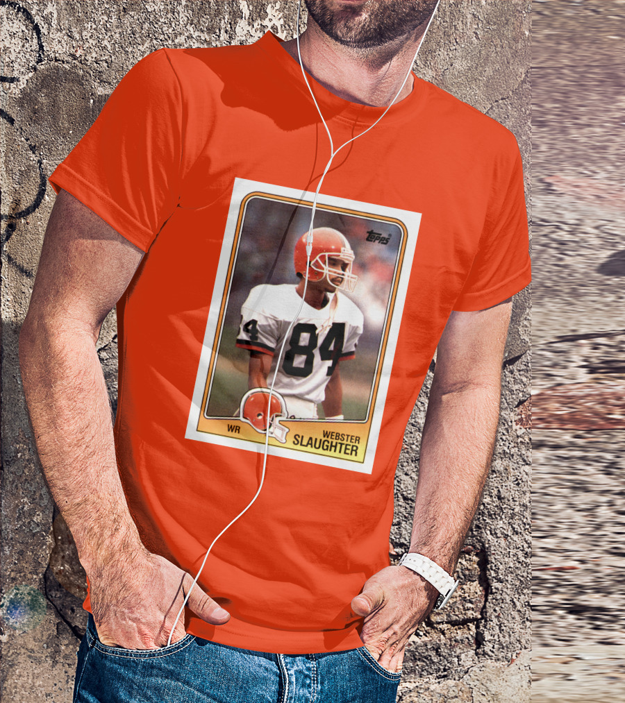 Webster Slaughter WR Cleveland Browns Topps Football Card T-Shirt