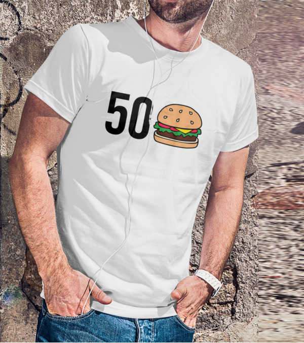 50 Burger Colton Korn 50 Hamburger Cheeseburger T-Shirt
