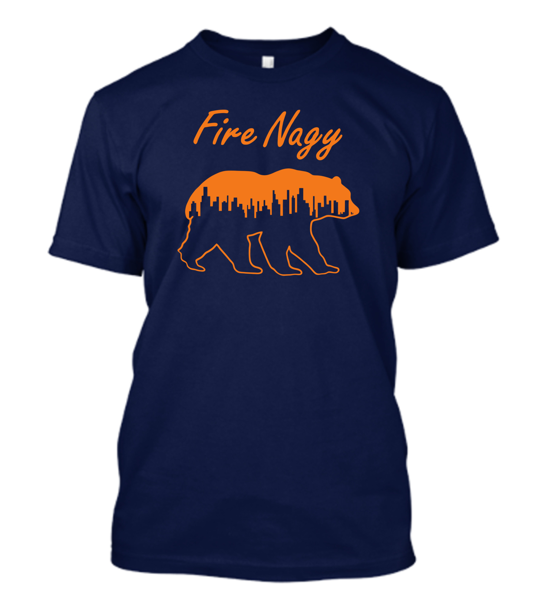 Fire Nagy Chicago Skyline Bear Football Protest T-Shirt