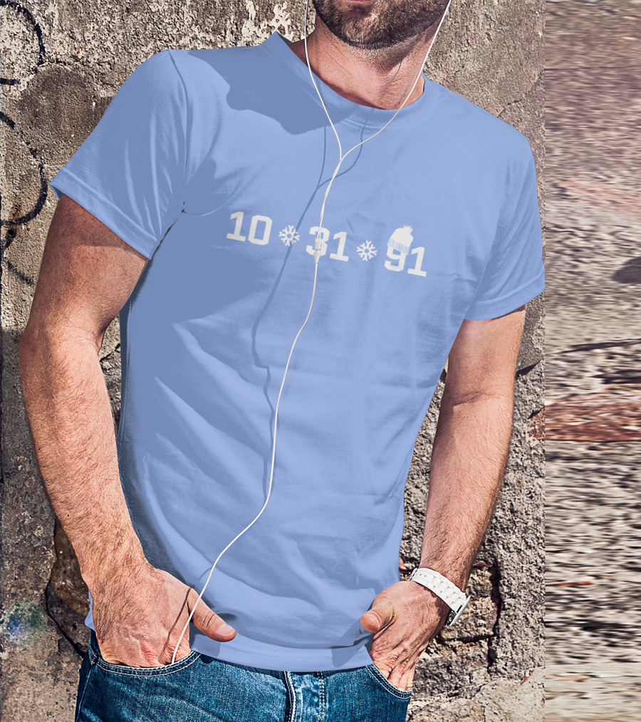 10 31 91 Snowflake Hat North Made Merch T-Shirt