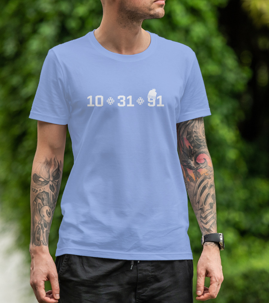 10 31 91 Snowflake Hat North Made Merch T-Shirt
