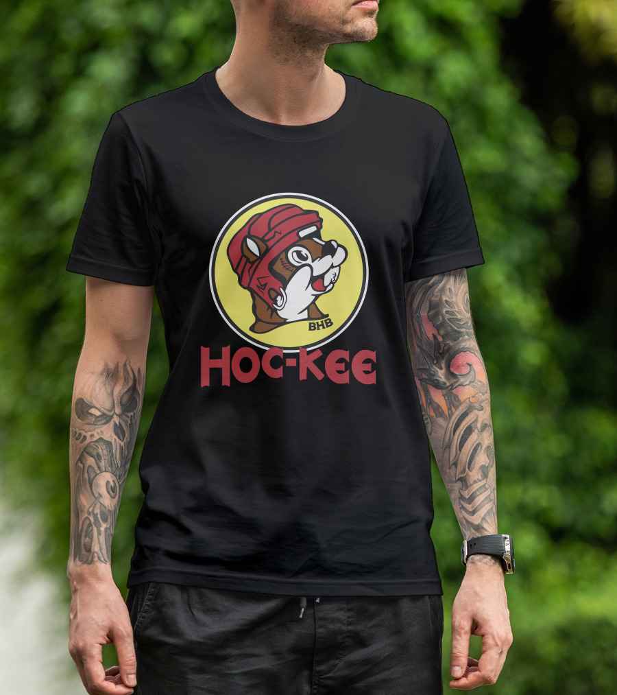 Bring Hockey Back BHB Hoc-Kee Beaver With Helmet T-Shirt