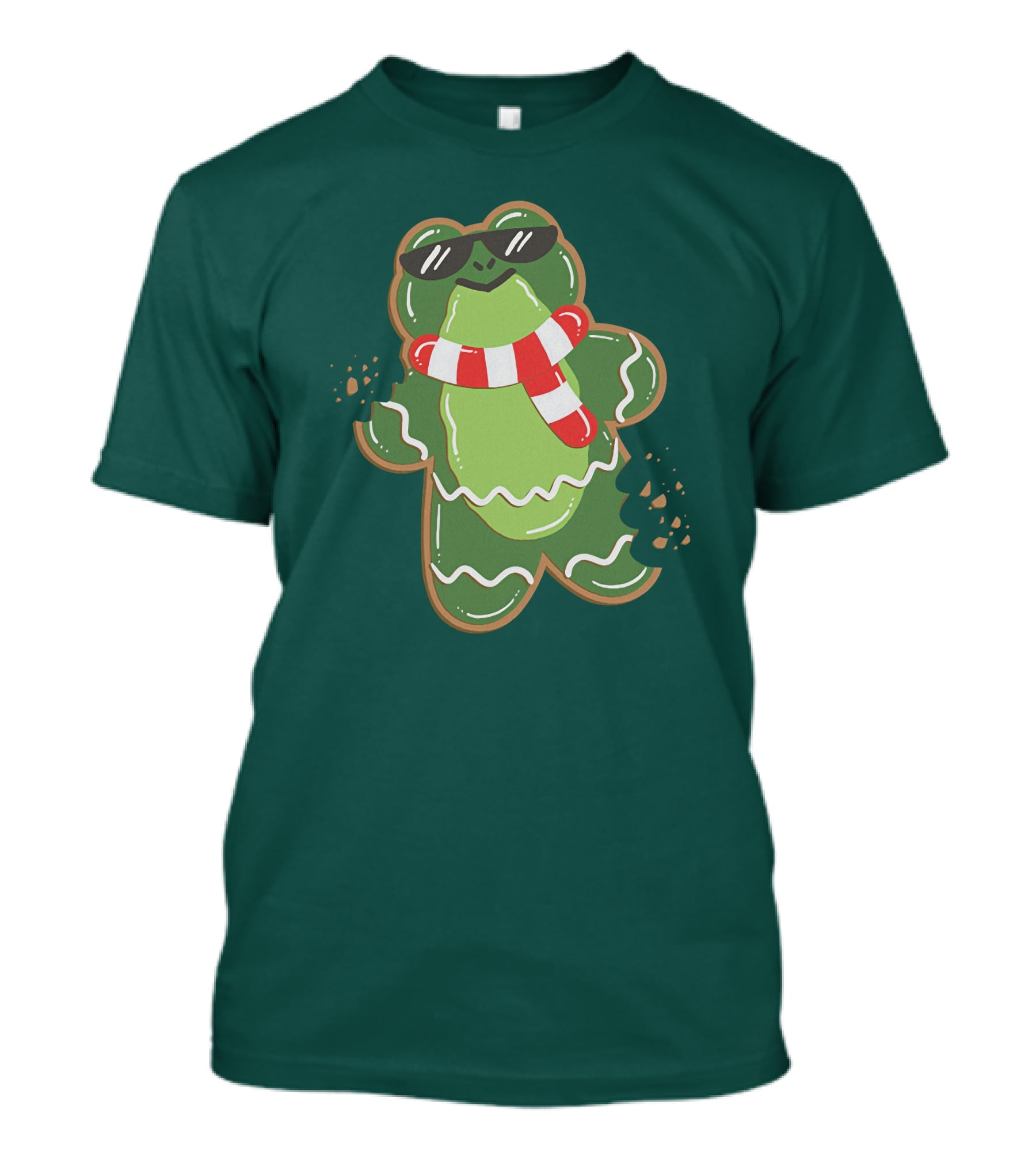 Boomerna Gingerfrog Cookie With Sunglasses And Scarf T-Shirt