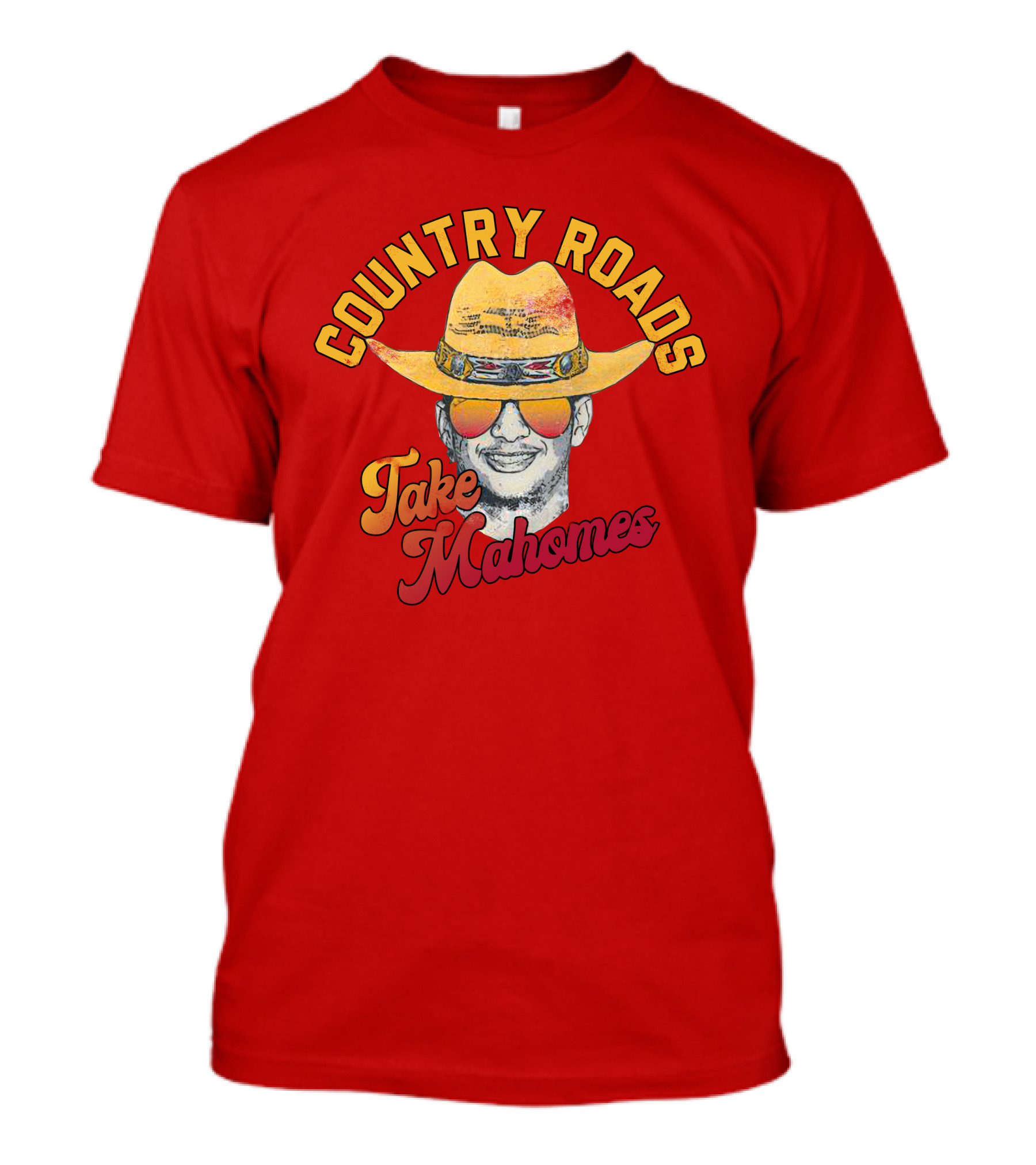 Country Roads Take Mahomes Patrick Mahomes Cowboy Hat Sunglasses T-Shirt