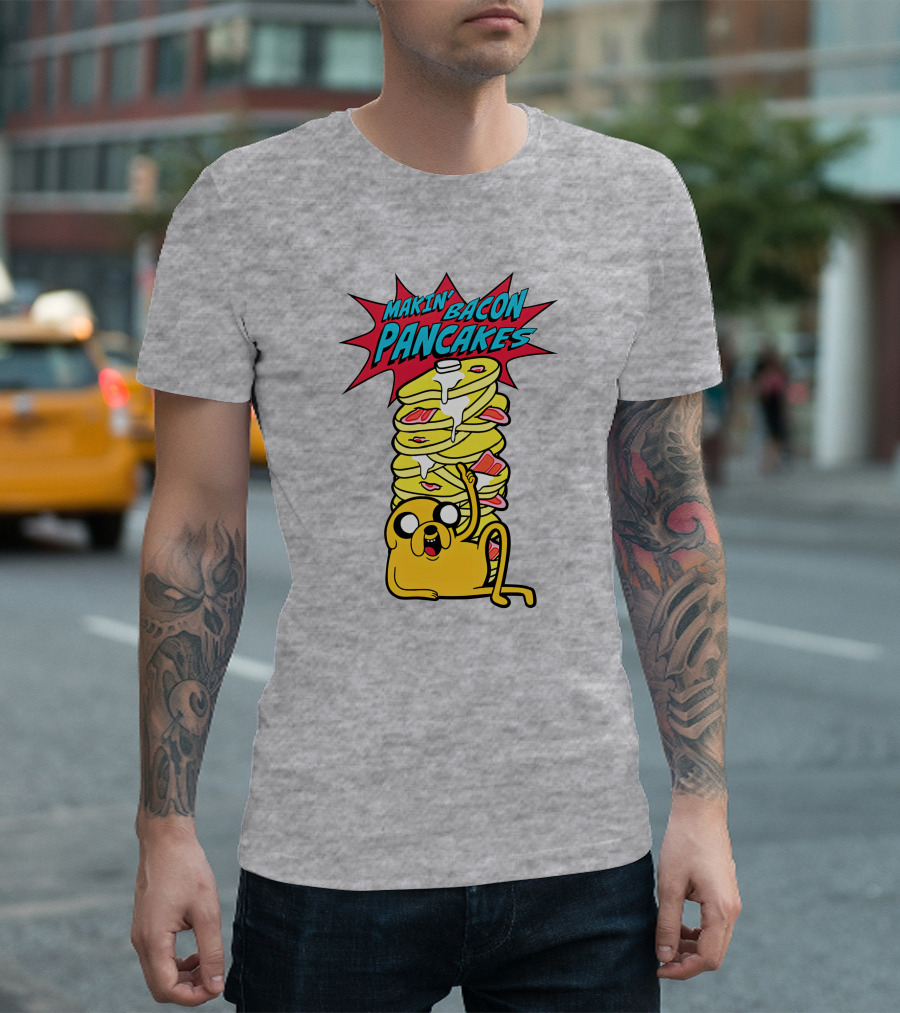 Makin' Bacon Pancakes Stack with Jake the Dog T-Shirt
