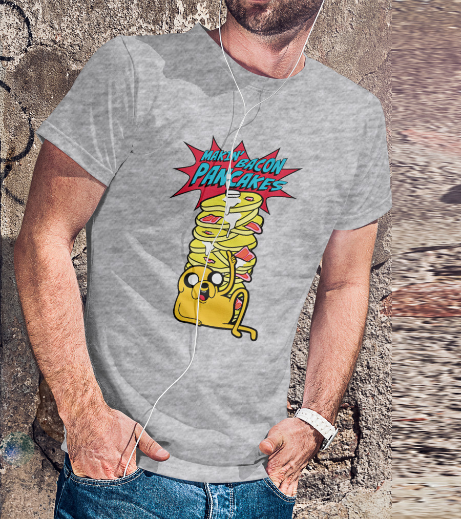 Makin' Bacon Pancakes Stack With Jake The Dog T-Shirt
