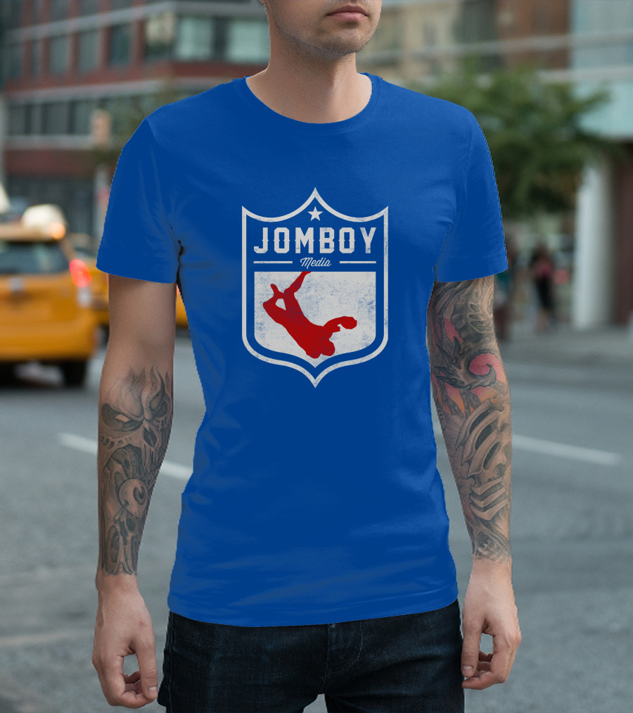Jomboy Media Merch Thicc Six New Logo NFL Shield T-Shirt