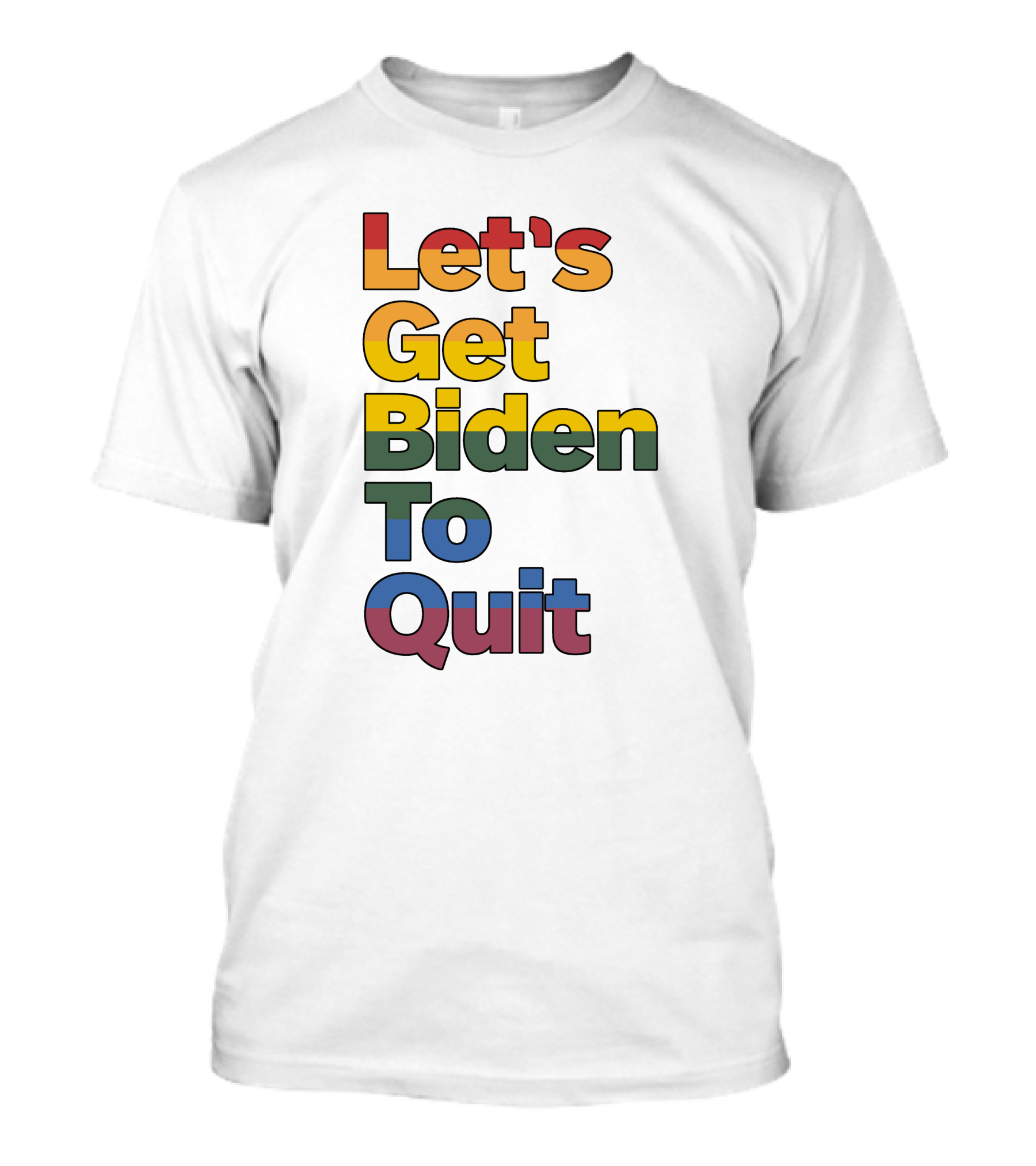 Let's Get Biden To Quit Rossleonardy Rainbow T-Shirt