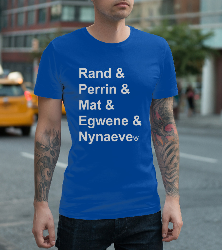 Rand Perrin Mat Egwene Nynaeve Wheel of Time Characters T-Shirt