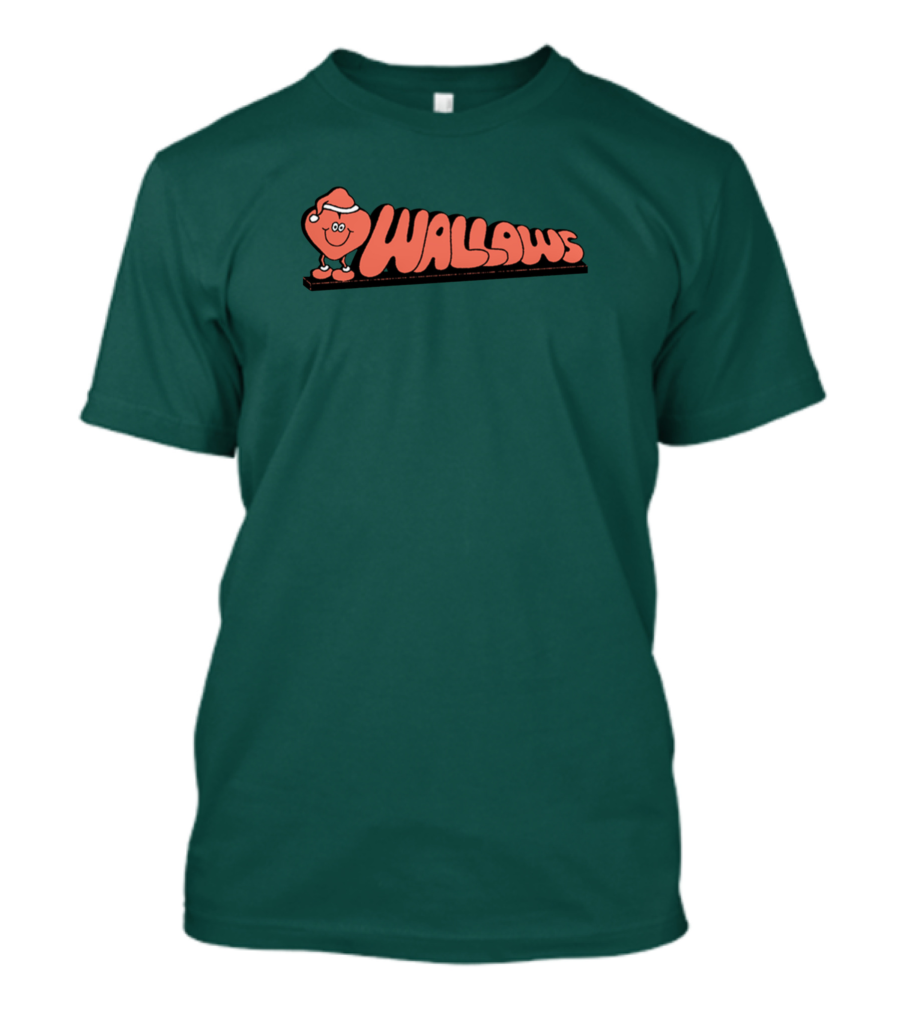 Wallows Holiday Love Music Merch Santa Heart T-Shirt