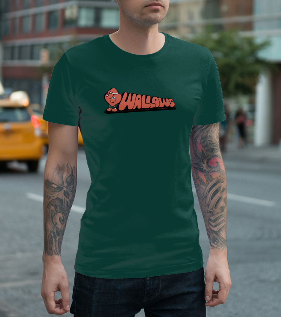 Wallows Holiday Love Music Merch Santa Heart T-Shirt