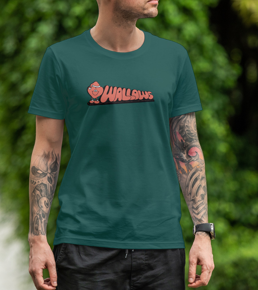 Wallows Holiday Love Music Merch Santa Heart T-Shirt