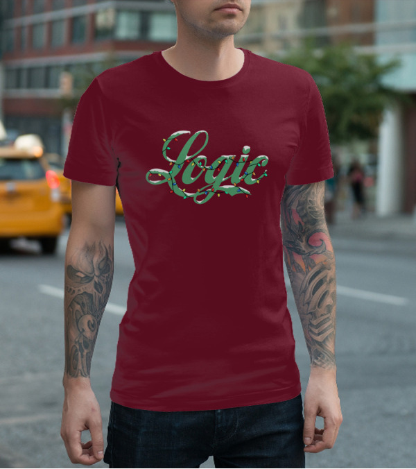 Logic Merch Holiday Lights Script Collection T-Shirt