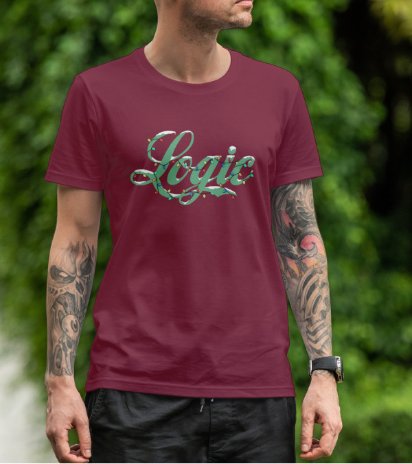 Logic Merch Holiday Lights Script Collection T-Shirt