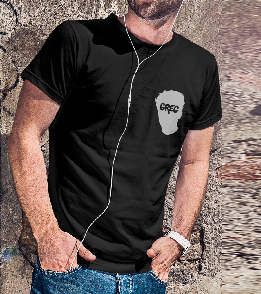 Danny Gonzalez Merch Greg Text Silhouette Pigment Dyed T-Shirt