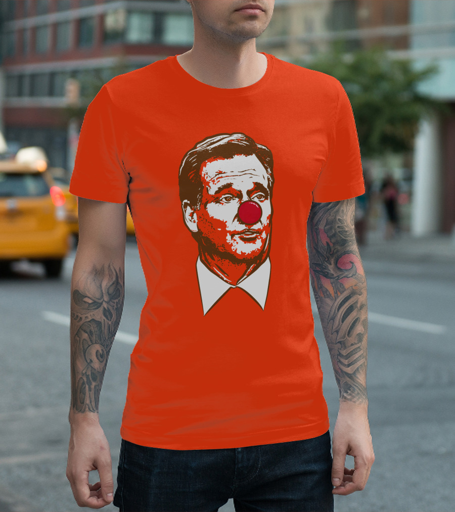 Cle Clown NFL Roger Goodell Red Nose Satire T-Shirt