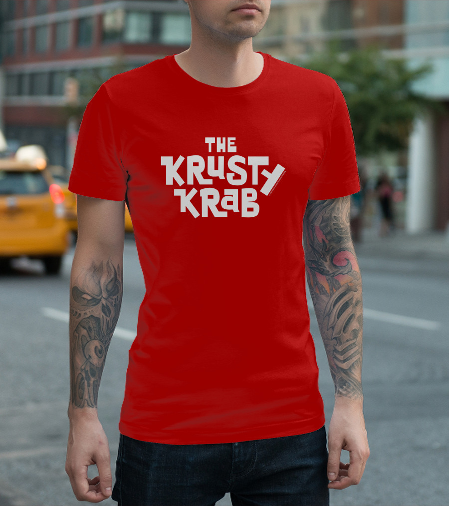 Joe Burrow The Krusty Krab Spongebob Squarepants Crossover Patrick Star Football NFL Cincinnati Bengals Cartoon Network Nickelodeon T-Shirt