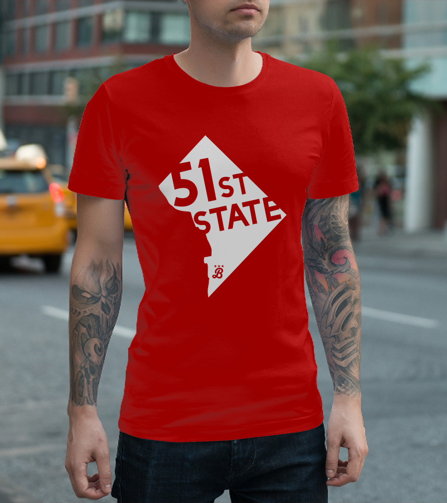 Juan Soto 51St State Wear Bailiwick Washington DC 51st State Outline T-Shirt