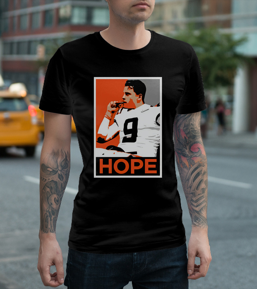 Joe Burrow Smoking Cigar Hope Number 9 T-Shirt