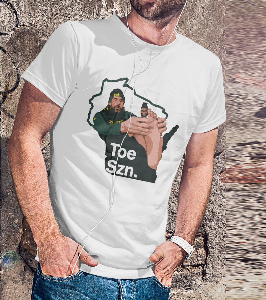 Kurt Benkert Aaron Rodgers Toe Szn GBP Wisconsin Outline T-Shirt