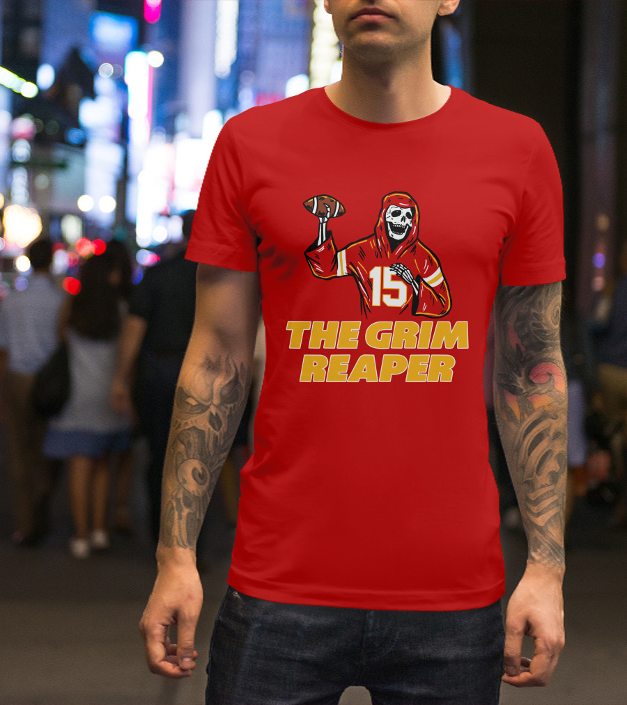 The Grim Reaper 15 Patrick Mahomes KC Chiefs T-Shirt