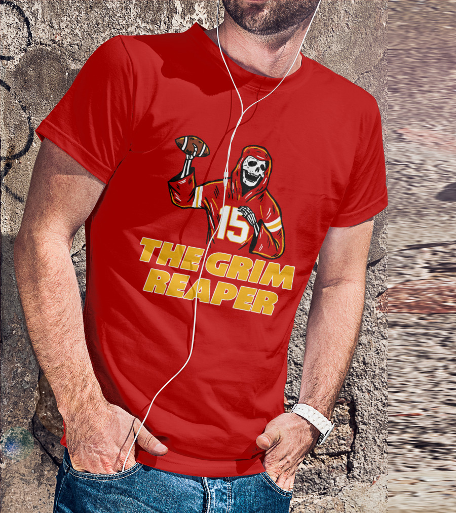 The Grim Reaper 15 Patrick Mahomes KC Chiefs T-Shirt