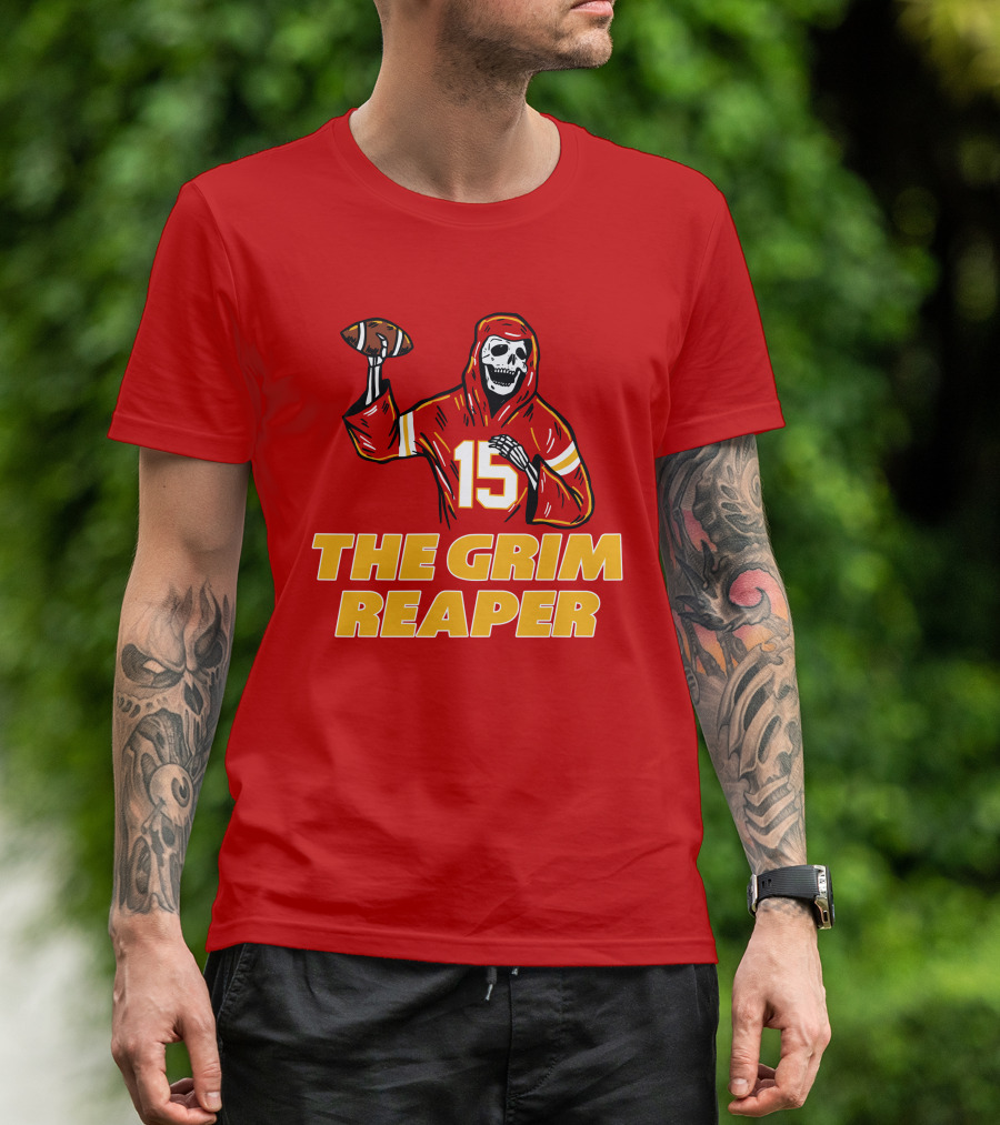 The Grim Reaper 15 Patrick Mahomes KC Chiefs T-Shirt