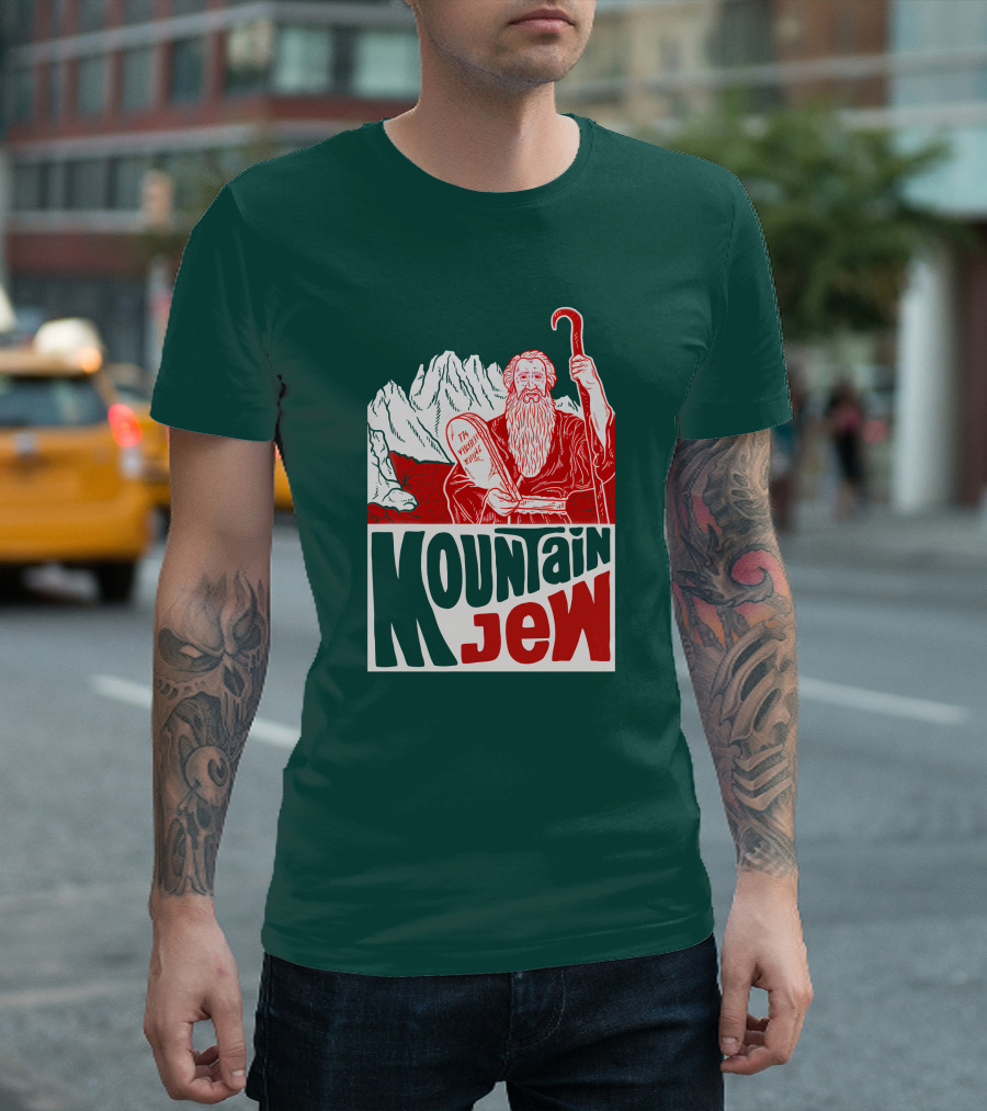 Mountain Jew Moses Holding Ten Commandments Ted Stout Tedstout5 T-Shirt