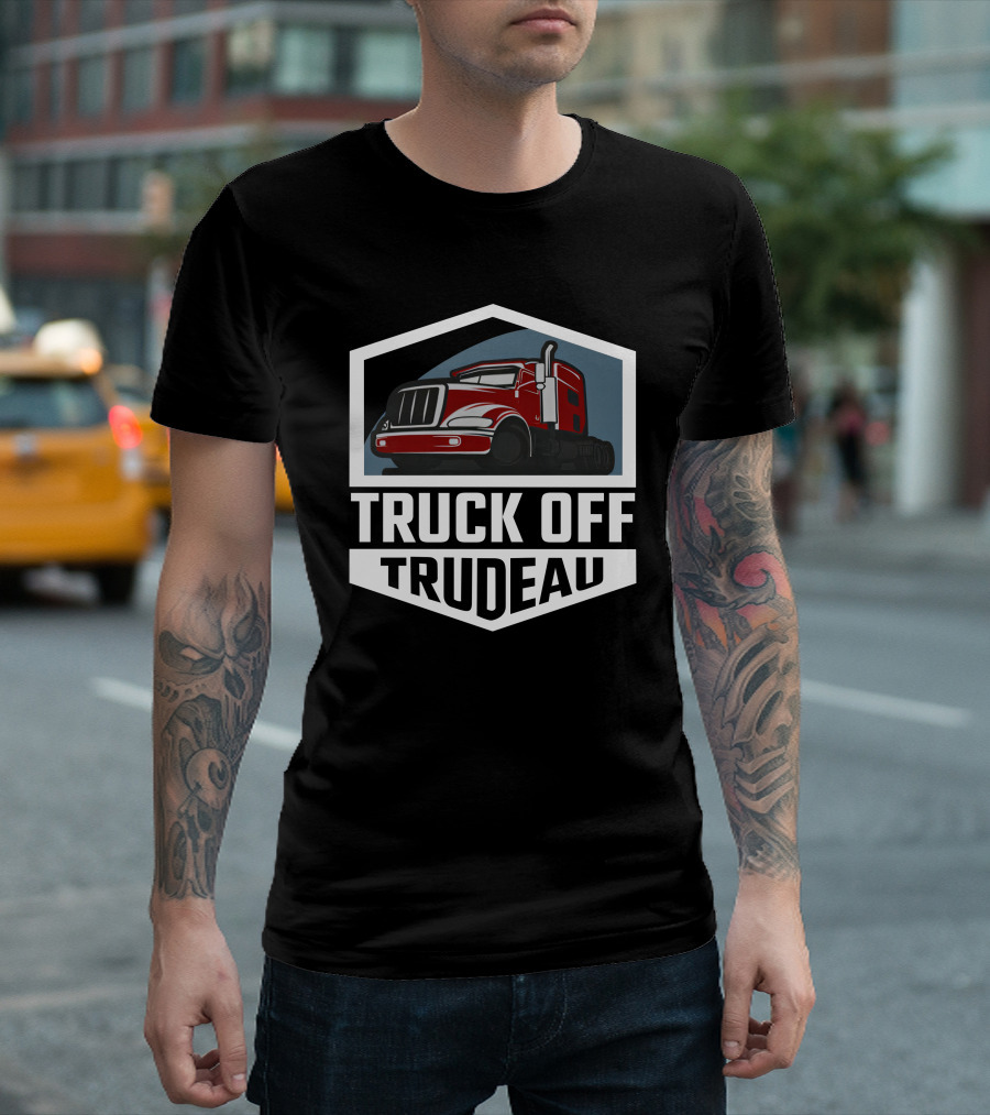 Truck Off Trudeau Red Truck Rebel News Store T-Shirt