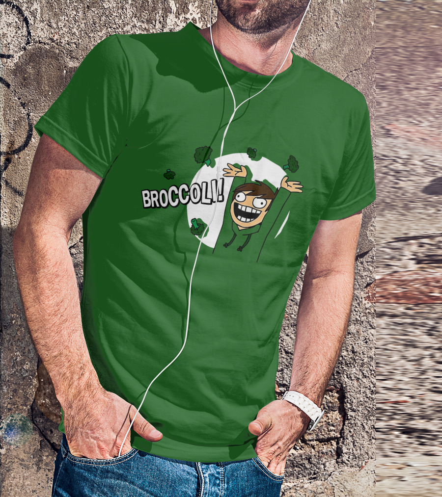 Eddsworld Broccoli Enthusiastic Character T-Shirt