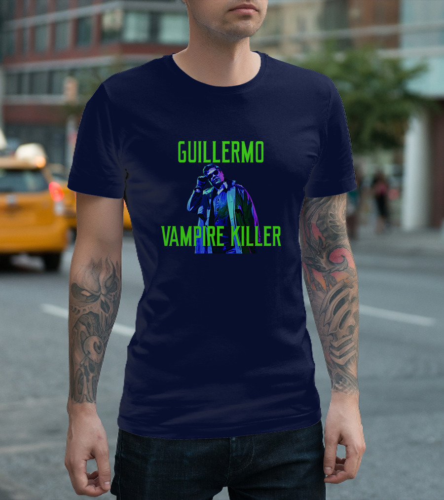 Guillermo Vampire Killer Harvey Guillen Neon Jacket Pose T-Shirt