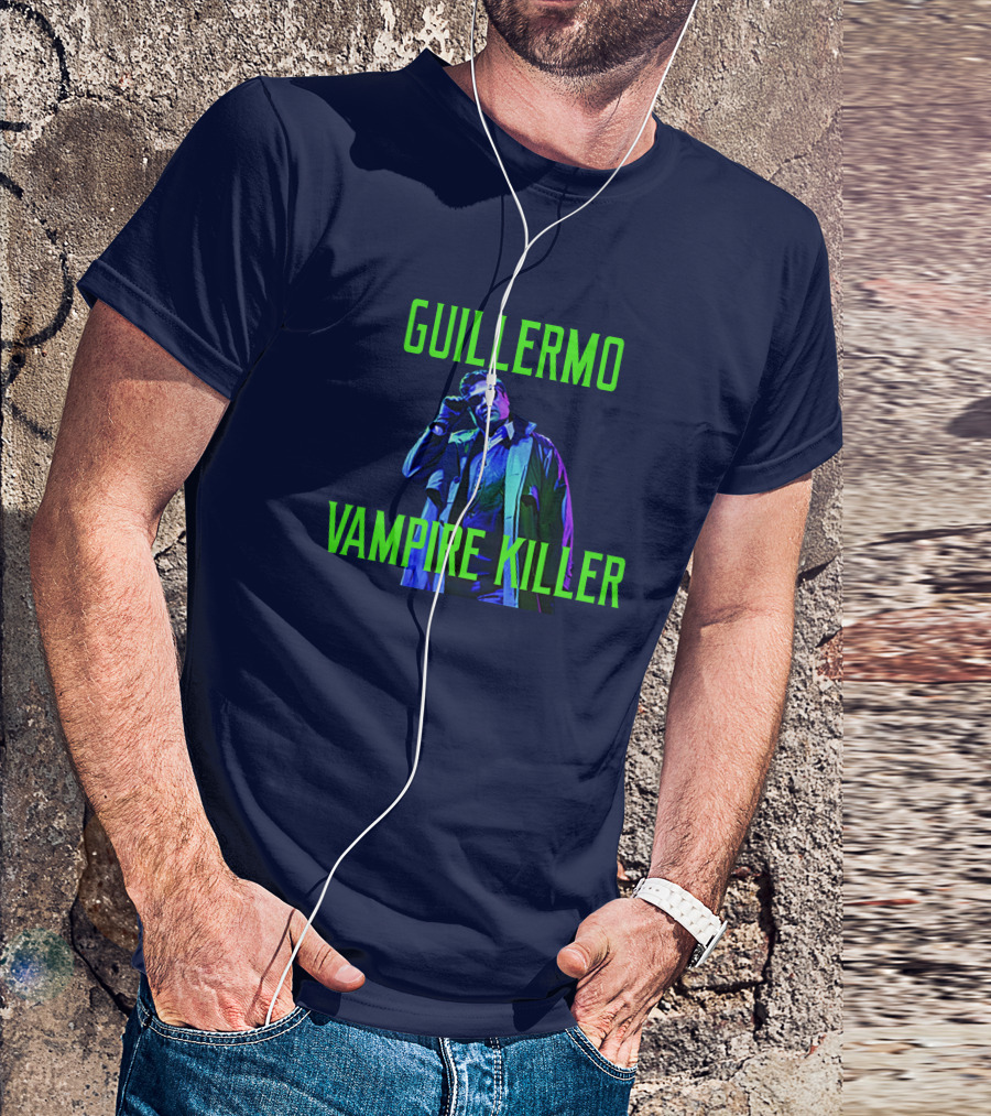 Guillermo Vampire Killer Harvey Guillen Neon Jacket Pose T-Shirt
