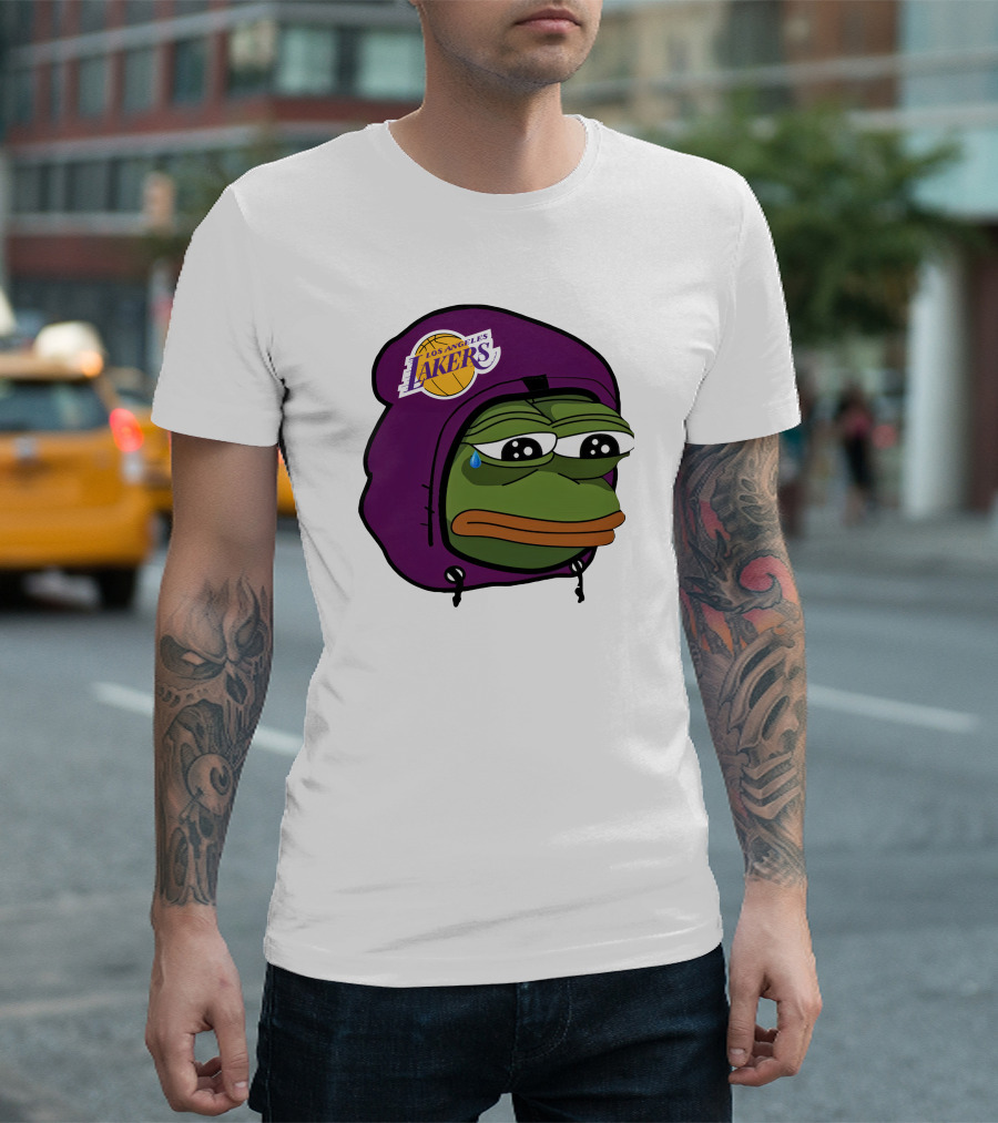 Lakeshowyo Los Angeles Lakers Fan Sad Pepe T-Shirt