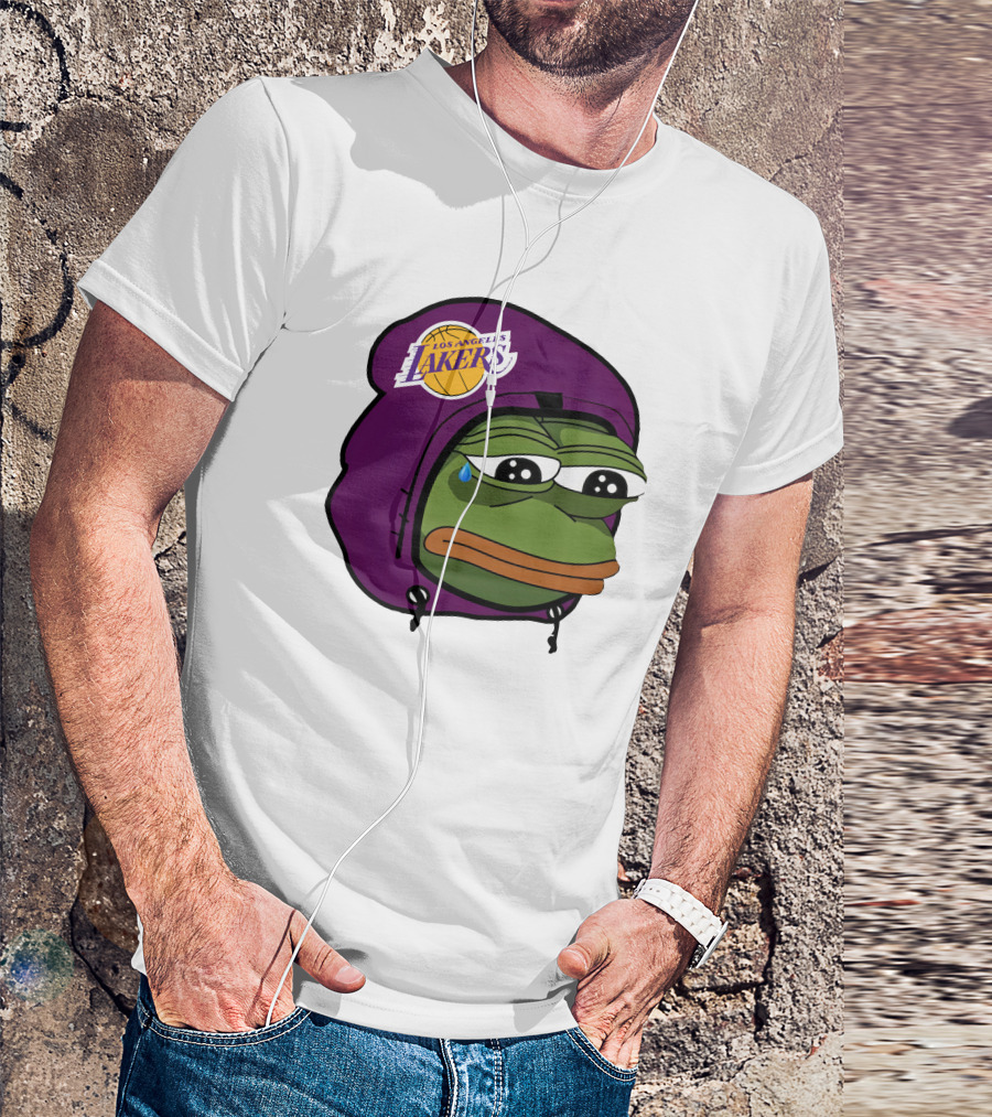 Lakeshowyo Los Angeles Lakers Fan Sad Pepe T-Shirt