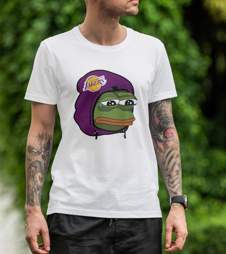 Lakeshowyo Los Angeles Lakers Fan Sad Pepe T-Shirt