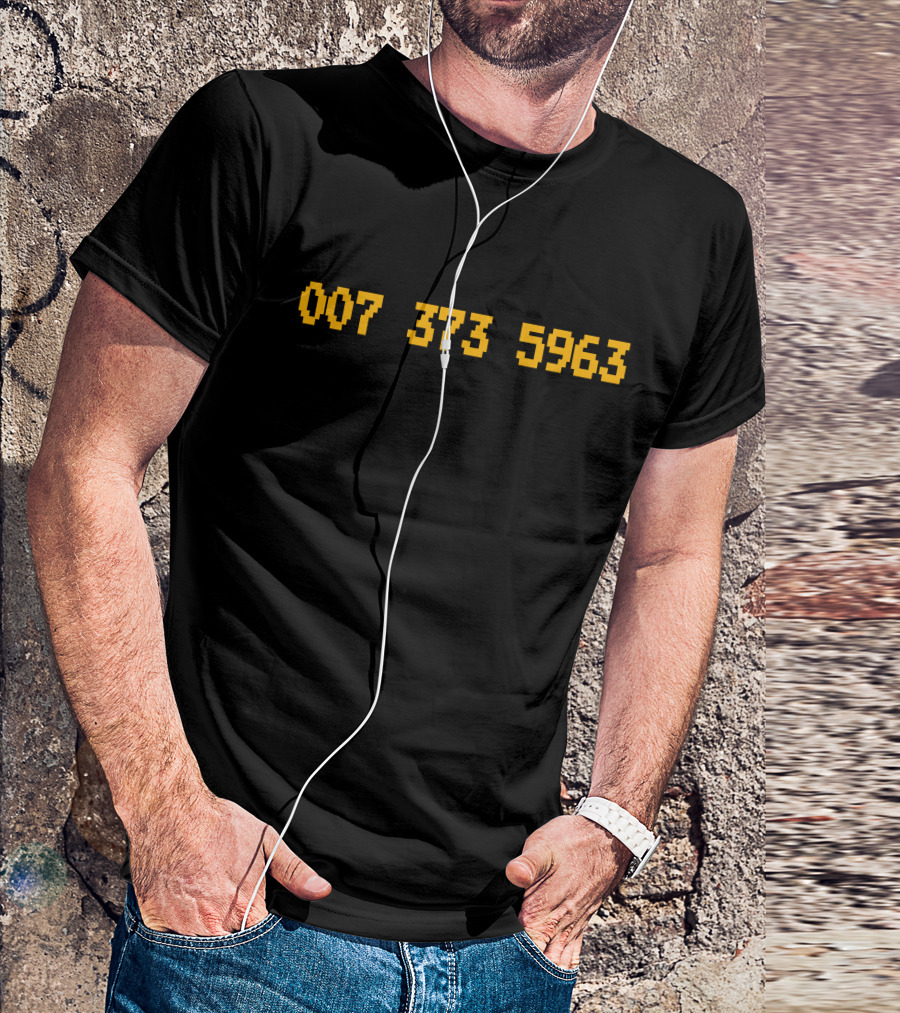 Sal Vulcano 007 373 5963 Code Prince Herb Pixelated Numbers T-Shirt