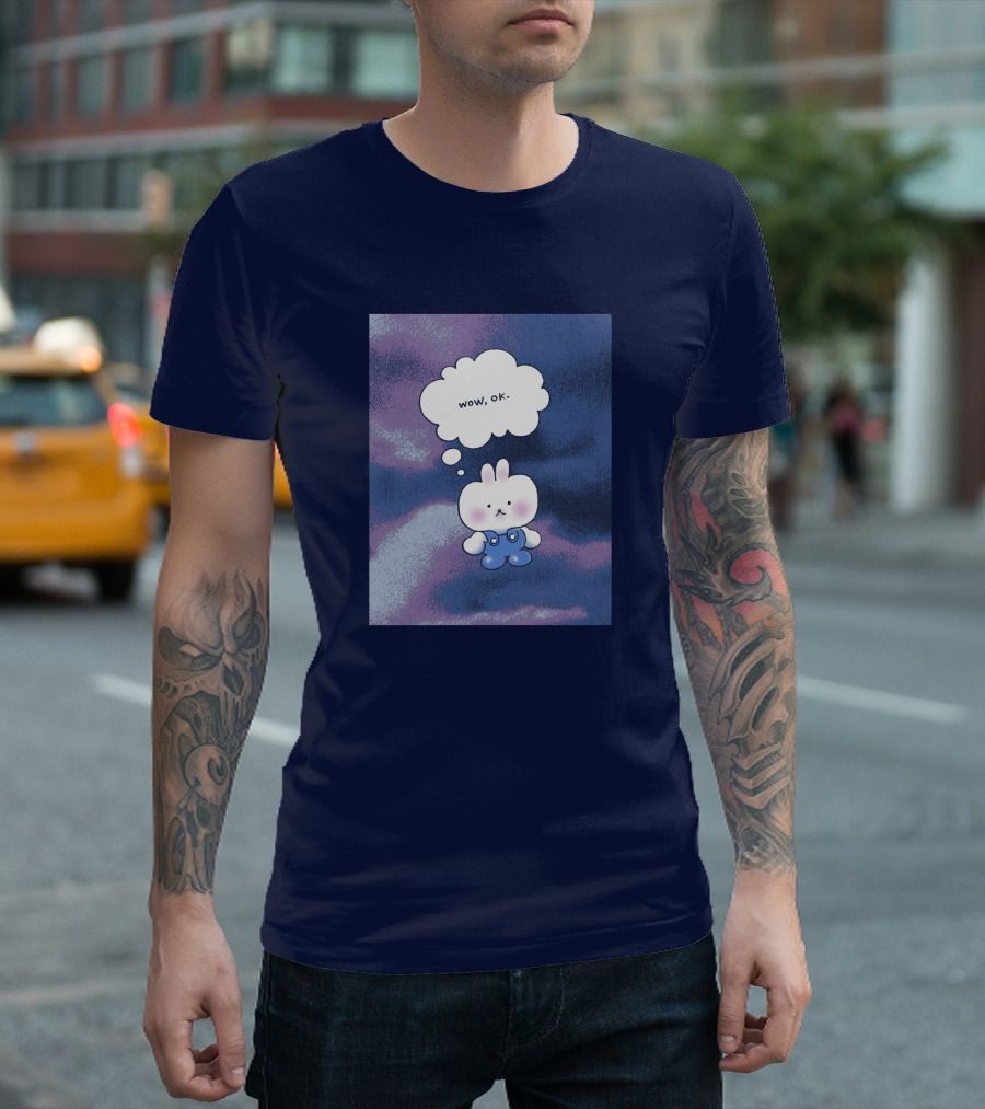 The Yetee Merch Wow Ok Thought Bubble Character T-Shirt