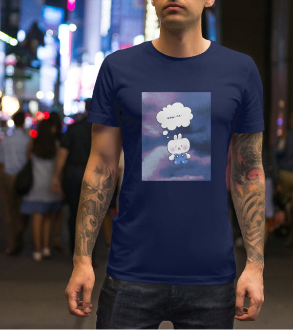 The Yetee Merch Wow Ok Thought Bubble Character T-Shirt