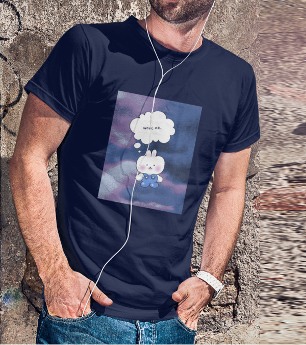 The Yetee Merch Wow Ok Thought Bubble Character T-Shirt