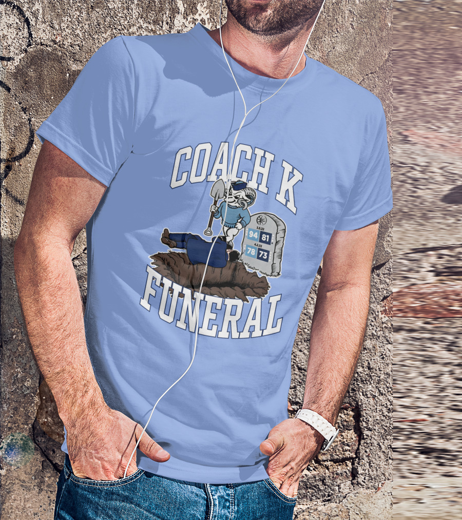 Coach K Funeral 94 81 78 73 Dave Portnoy T-Shirt