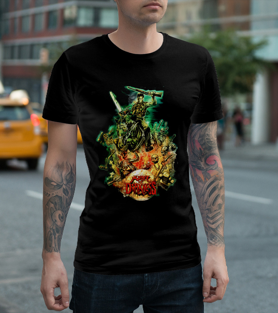 Army of Darkness Battle Scene by Graham Humphreys T-Shirt