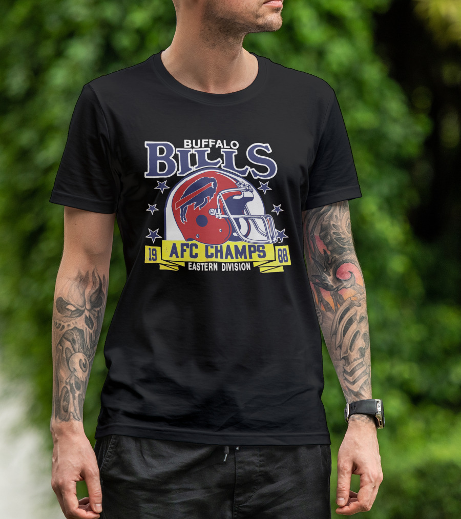 Buffalo Bills 1988 AFC Champs Eastern Division Vintage Helmet T-Shirt