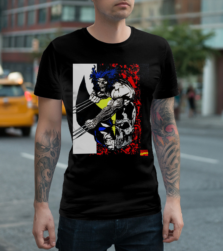 Vtg. Wolverine 1993 Marvel Comics X-Men Claws Red Skull T-Shirt