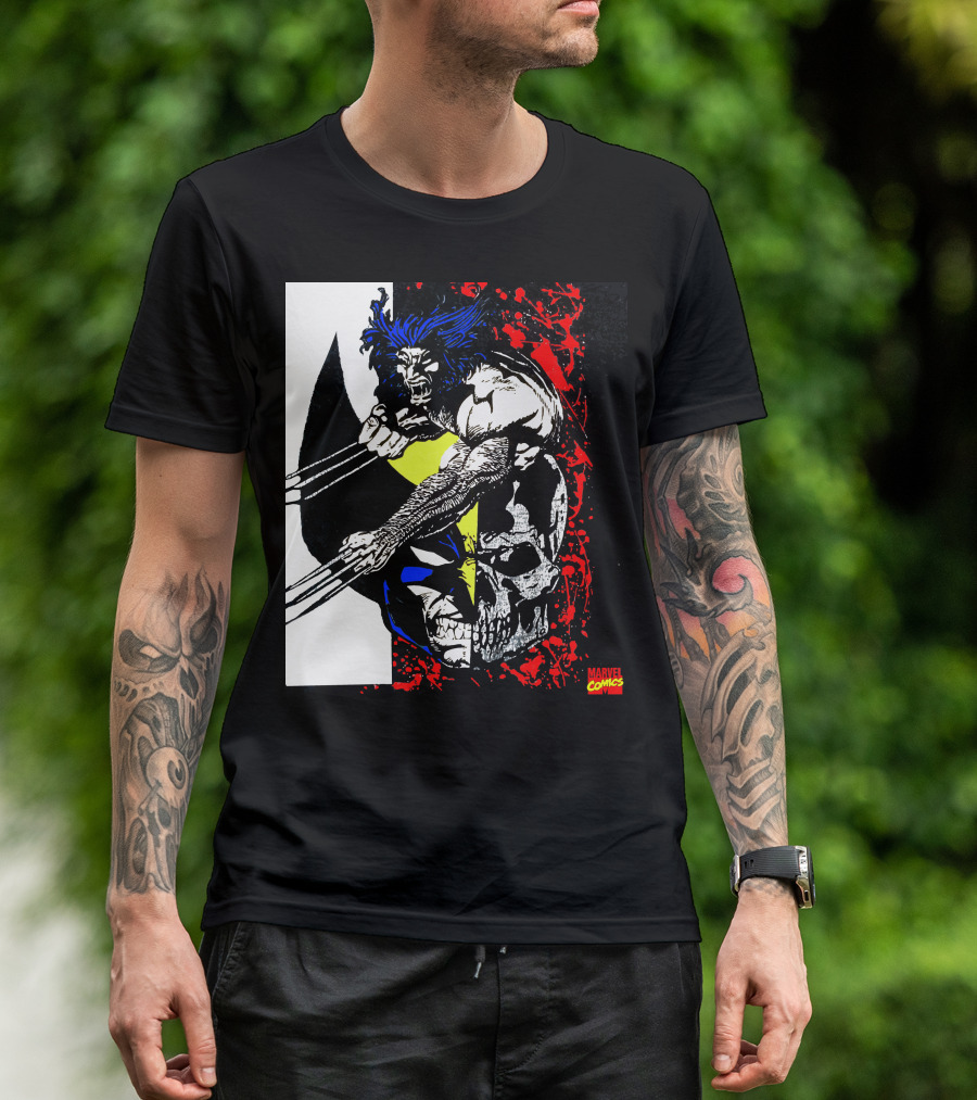 Vtg. Wolverine 1993 Marvel Comics X-Men Claws Red Skull T-Shirt